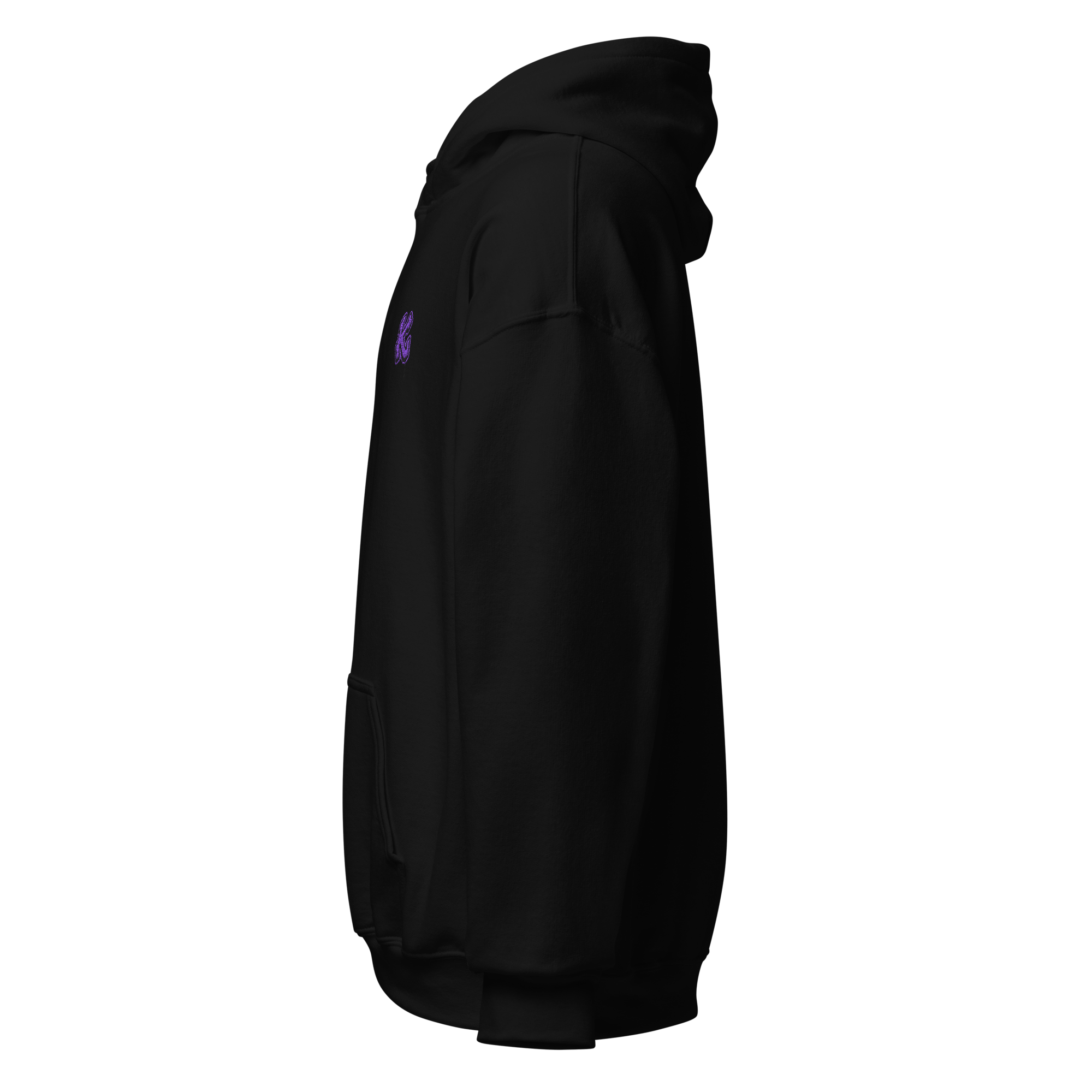 Sudadera negra modelo 1 vista posterior